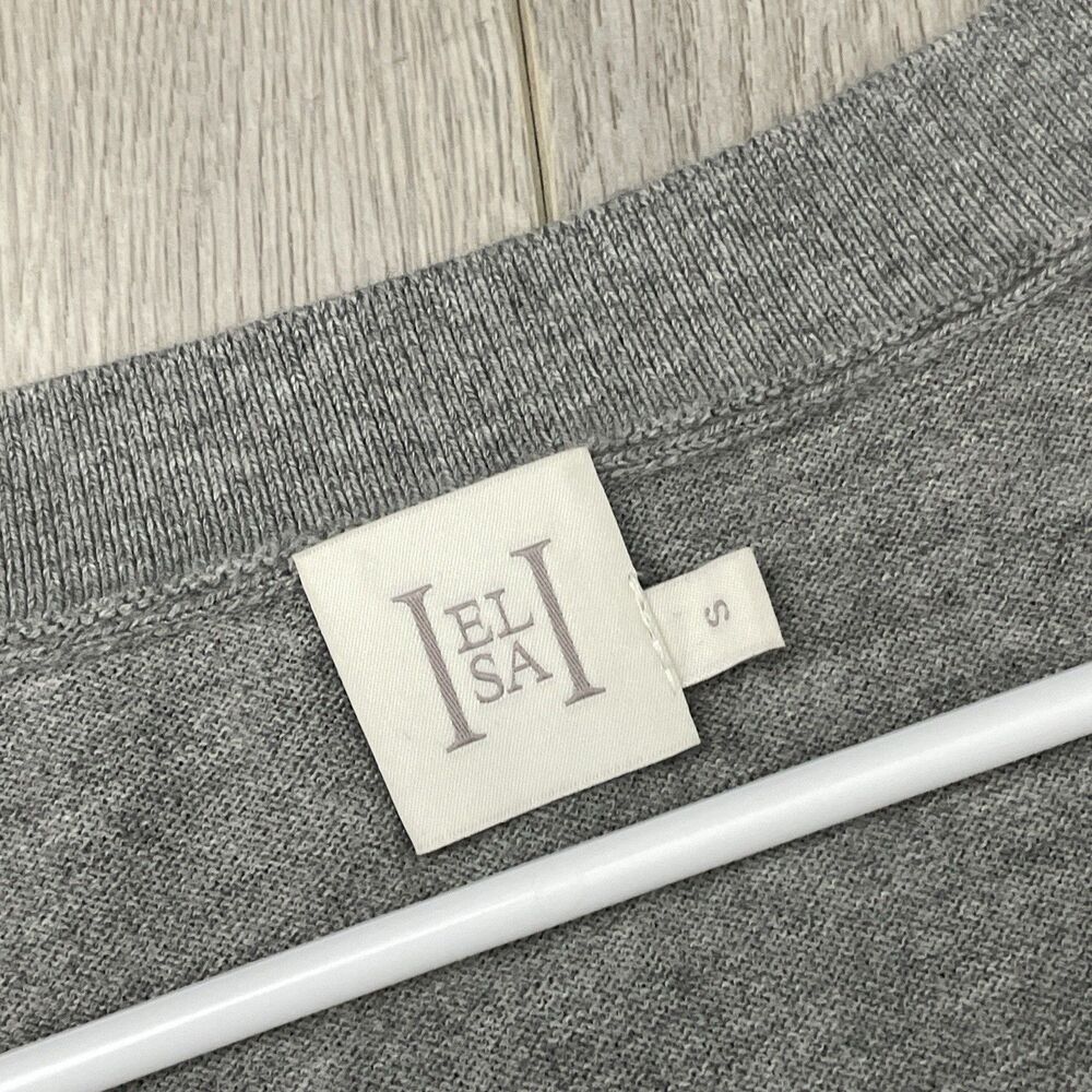 Helsa V-Neck Sweater quintana oversized womens Gray (small) minimalist casual - Picture 2 of 8